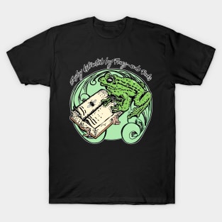 Easily Distracted by Frogs and Books cottagecore vintage T-Shirt